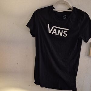 Vans Black Tee with White Logo